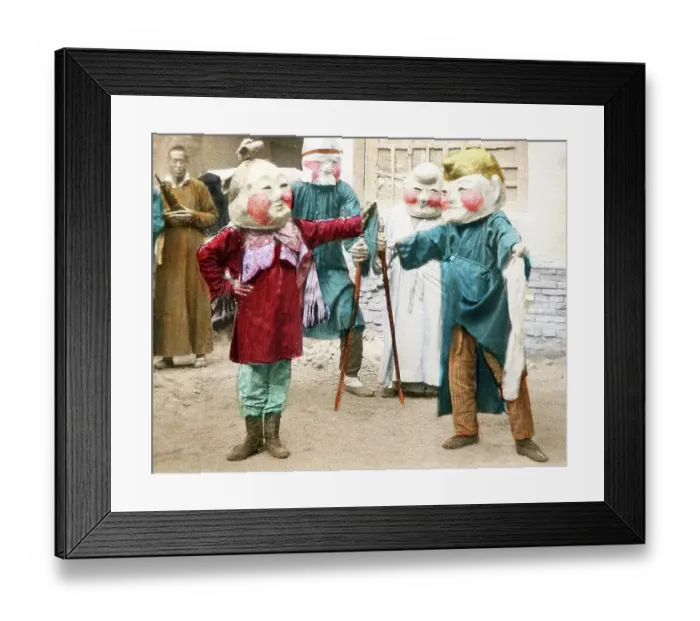 Framed Print : Tribal masks, Papua, Victorian period Framed Print : Tribal masks, Papua, Victorian period