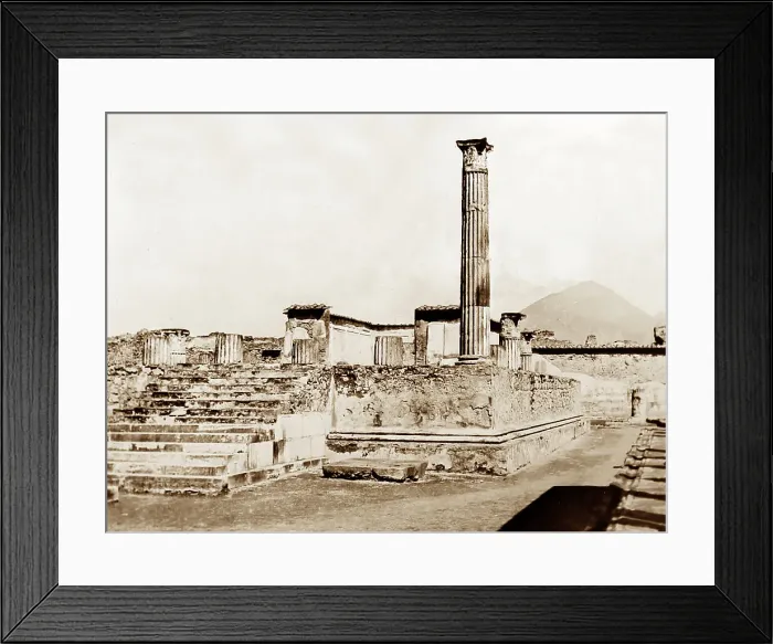 Framed Print : Temple of Apollo and Vesuvius, Pompeii, Italy Framed Print : Temple of Apollo and Vesuvius, Pompeii, Italy