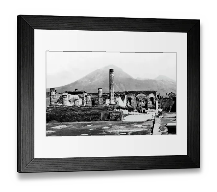 Framed Print : The Forum and Vesuvius, Pompeii, Italy, Victorian period Framed Print : The Forum and Vesuvius, Pompeii, Italy, Victorian period