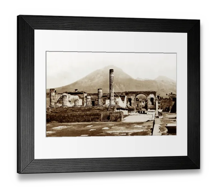 Framed Print : The Forum and Vesuvius, Pompeii, Italy, Victorian period Framed Print : The Forum and Vesuvius, Pompeii, Italy, Victorian period