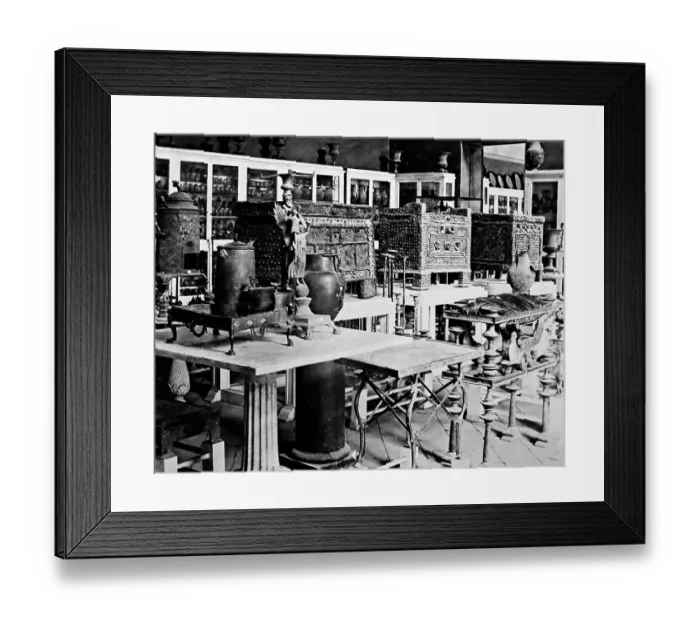 Framed Print : Items from Pompeii in Naples Museum, Italy, Victorian period Framed Print : Items from Pompeii in Naples Museum, Italy, Victorian period