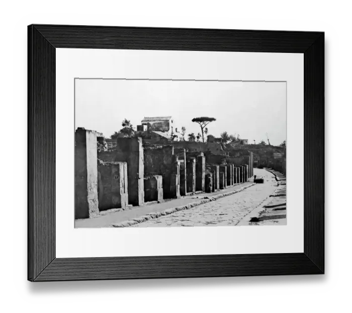 Framed Print : Street of Abundance, Pompeii, Italy, Victorian period Framed Print : Street of Abundance, Pompeii, Italy, Victorian period