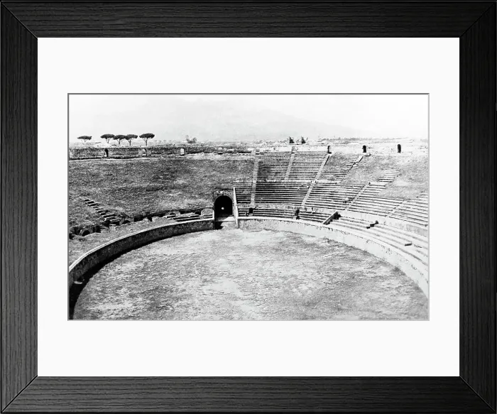 Framed Print : Amphitheatre, Pompeii, Italy, Victorian period Framed Print : Amphitheatre, Pompeii, Italy, Victorian period