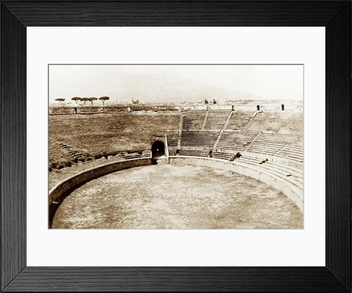 Framed Print : Amphitheatre, Pompeii, Italy, Victorian period Framed Print : Amphitheatre, Pompeii, Italy, Victorian period