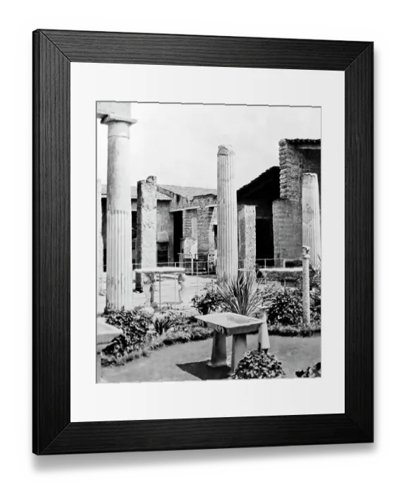 Framed Print : House of the Vettii garden, Pompeii, Italy, Victorian period Framed Print : House of the Vettii garden, Pompeii, Italy, Victorian period
