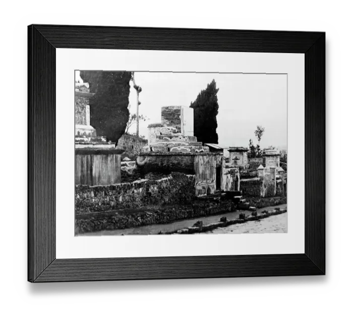 Framed Print : Street of Tombs, Pompeii, Italy, Victorian period Framed Print : Street of Tombs, Pompeii, Italy, Victorian period