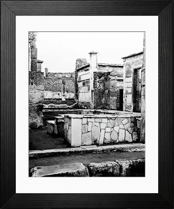 Framed Print : Wine shop and House of Sallust, Pompeii, Italy Framed Print : Wine shop and House of Sallust, Pompeii, Italy
