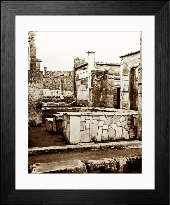 Framed Print : Wine shop and House of Sallust, Pompeii, Italy Framed Print : Wine shop and House of Sallust, Pompeii, Italy