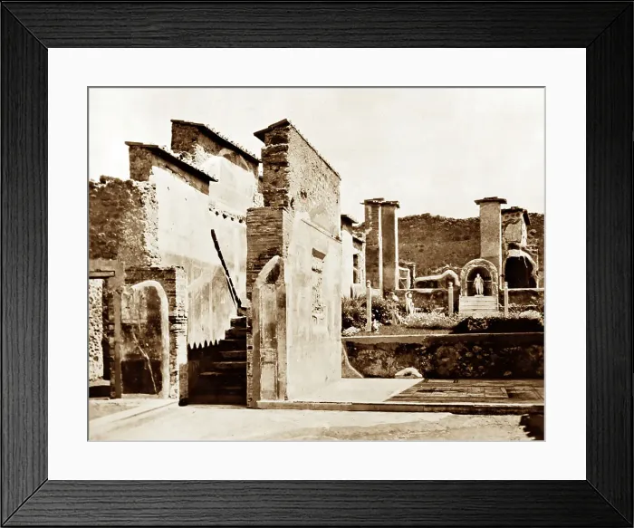 Framed Print : House of Marcus Lucretius, Pompeii, Italy, Victorian period Framed Print : House of Marcus Lucretius, Pompeii, Italy, Victorian period