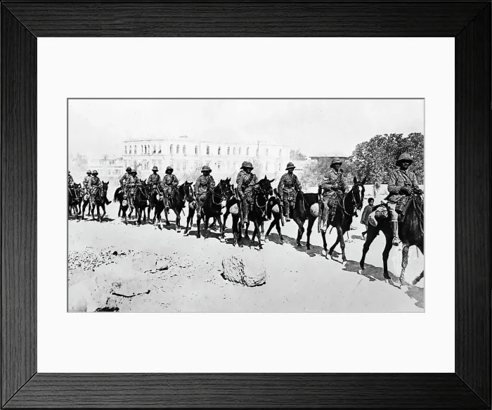 Framed Print : British Yeomanry in Damascus during the First World War Framed Print : British Yeomanry in Damascus during the First World War
