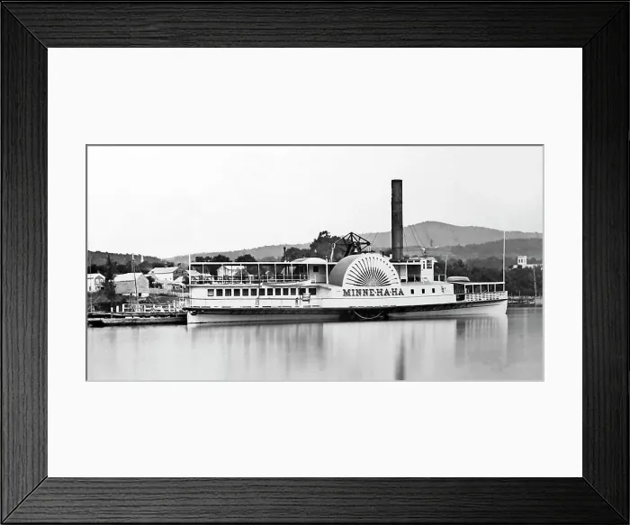 Framed Print : Paddle steamer Minnehaha on Lake George, USA Framed Print : Paddle steamer Minnehaha on Lake George, USA