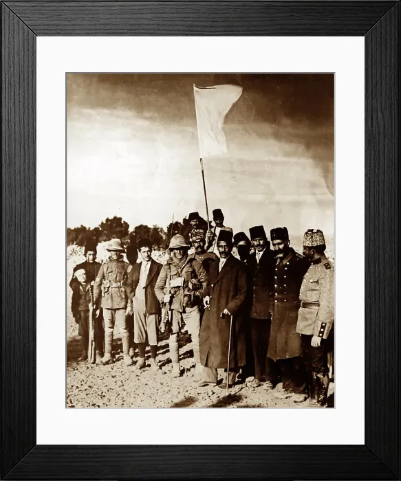 Framed Print : Surrender of Jerusalem to British troops during WW1 Framed Print : Surrender of Jerusalem to British troops during WW1