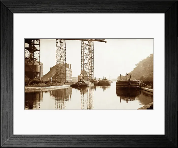 Framed Print : Leeds and Liverpool Canal near Redcote, early 1900s Framed Print : Leeds and Liverpool Canal near Redcote, early 1900s