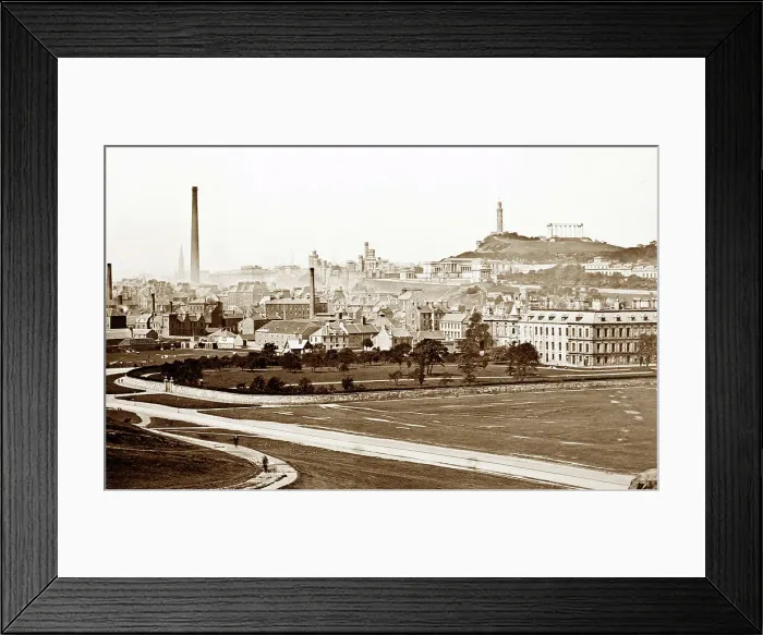 Framed Print : Edinburgh from St. Anthony's Chapel, Victorian period Framed Print : Edinburgh from St. Anthony's Chapel, Victorian period