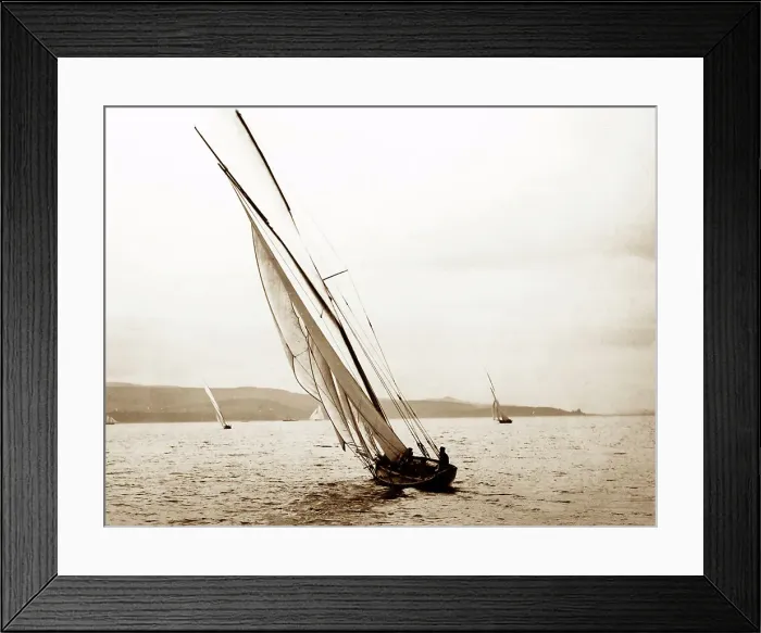 Framed Print : Racing yacht Neptune on the River Clyde, Scotland Framed Print : Racing yacht Neptune on the River Clyde, Scotland