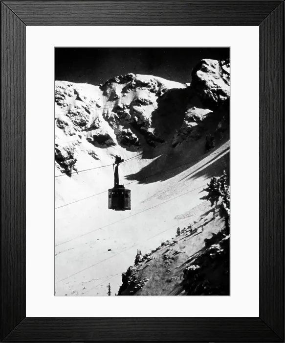 Framed Print : Kasprowy Weirch Cable Car, Poland, early 1900s Framed Print : Kasprowy Weirch Cable Car, Poland, early 1900s