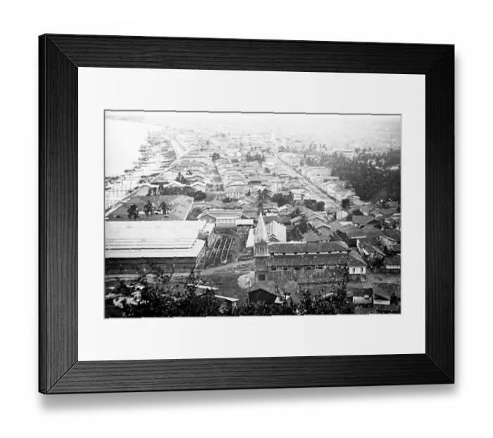 Framed Print : Panorama of Guayaquil, Ecuador, before the Great Fire Framed Print : Panorama of Guayaquil, Ecuador, before the Great Fire