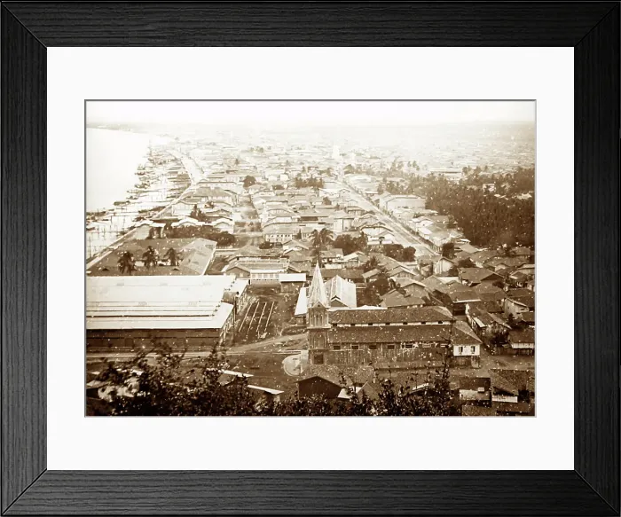 Framed Print : Panorama of Guayaquil, Ecuador, before the Great Fire Framed Print : Panorama of Guayaquil, Ecuador, before the Great Fire