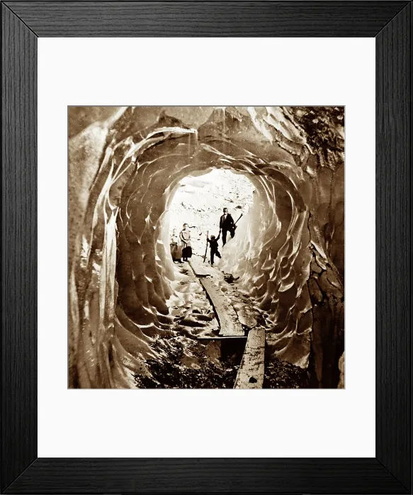 Framed Print : Ice Grotto, Switzerland, Victorian period Framed Print : Ice Grotto, Switzerland, Victorian period