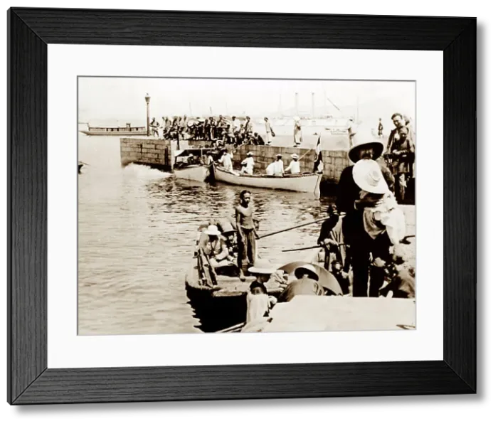 Framed Print : Refugees from Boxer Uprising, Chefoo, China Framed Print : Refugees from Boxer Uprising, Chefoo, China