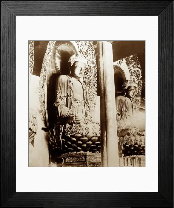 Framed Print : Statue of Buddha, Fuchoo Temple, China, early 1900s Framed Print : Statue of Buddha, Fuchoo Temple, China, early 1900s
