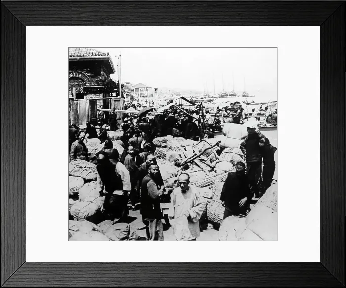 Framed Print : Ningbo Docks, China, early 1900s Framed Print : Ningbo Docks, China, early 1900s