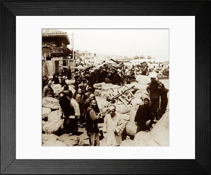 Framed Print : Ningbo Docks, China, early 1900s Framed Print : Ningbo Docks, China, early 1900s