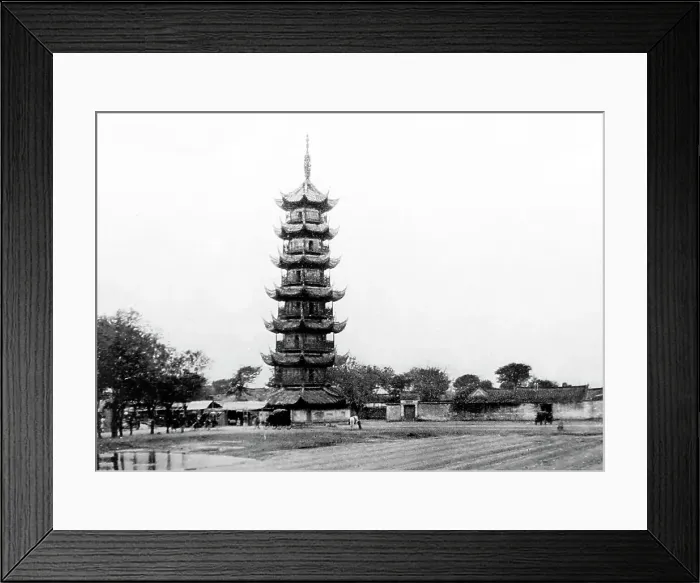 Framed Print : Pagoda, Shanghai, China, early 1900s Framed Print : Pagoda, Shanghai, China, early 1900s