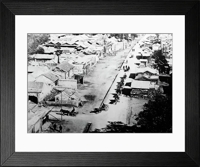 Framed Print : Ketteler Street, Beijing, China, early 1900s Framed Print : Ketteler Street, Beijing, China, early 1900s