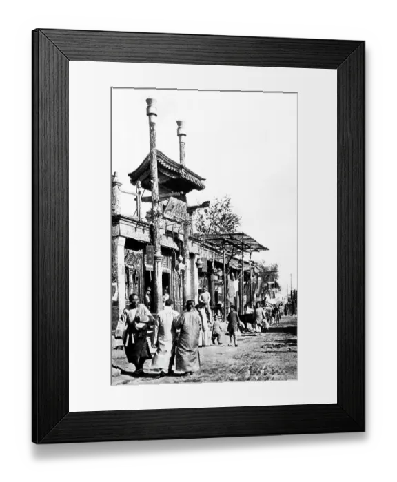 Framed Print : Street scene, Beijing, China, early 1900s Framed Print : Street scene, Beijing, China, early 1900s