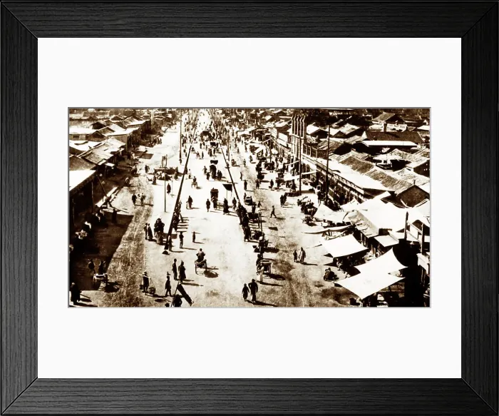Framed Print : Anting Mem Street, Beijing, China, early 1900s Framed Print : Anting Mem Street, Beijing, China, early 1900s