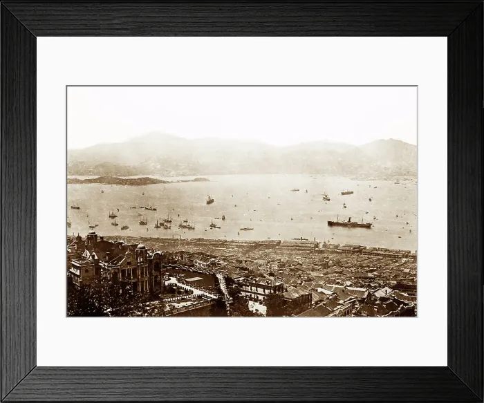 Framed Print : Panorama - Victoria Harbour & Stonecutter Island, Hong Kong Framed Print : Panorama - Victoria Harbour & Stonecutter Island, Hong Kong