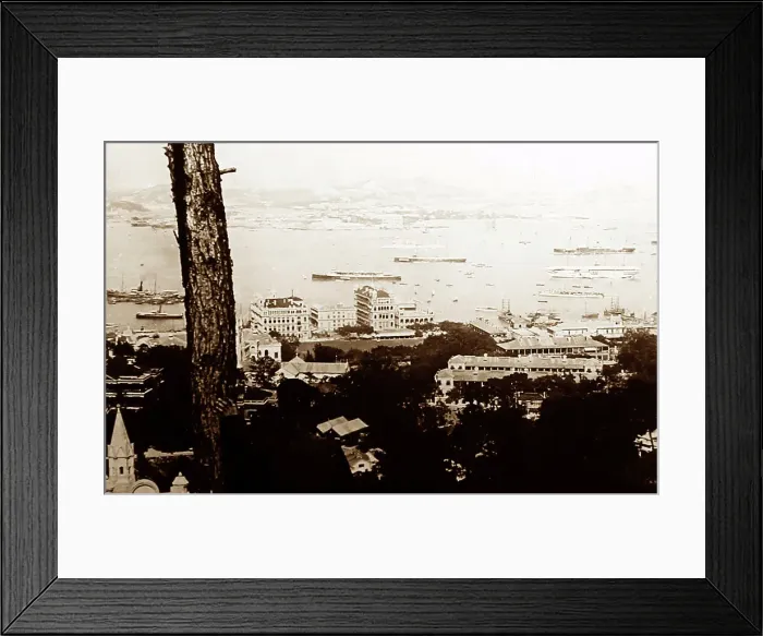Framed Print : Kowloon from Hong Kong, China, early 1900s Framed Print : Kowloon from Hong Kong, China, early 1900s