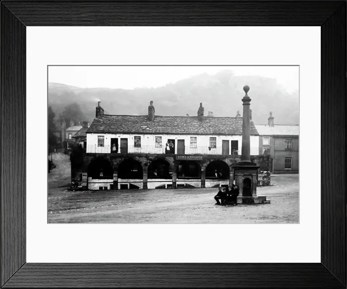 Framed Print : Settle Market Place, Victorian period Framed Print : Settle Market Place, Victorian period
