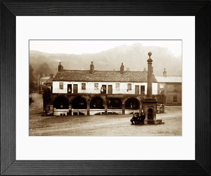 Framed Print : Settle Market Place, Victorian period Framed Print : Settle Market Place, Victorian period