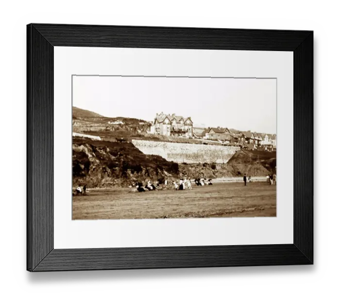 Framed Print : Woolacombe Beach, Devon, early 1900s Framed Print : Woolacombe Beach, Devon, early 1900s