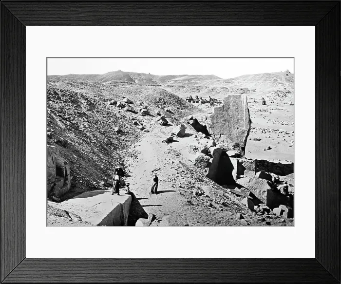 Framed Print : Aswan Quarry, Egypt, Victorian period Framed Print : Aswan Quarry, Egypt, Victorian period