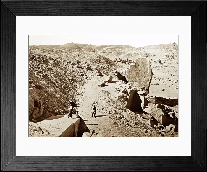 Framed Print : Aswan Quarry, Egypt, Victorian period Framed Print : Aswan Quarry, Egypt, Victorian period