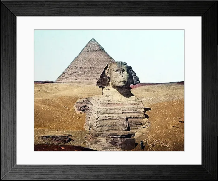 Framed Print : The Sphinx and the Great Pyramid, Egypt, Victorian period Framed Print : The Sphinx and the Great Pyramid, Egypt, Victorian period