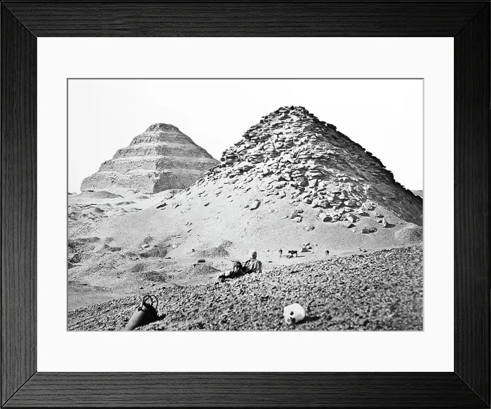 Framed Print : Stepped Pyramid of Saqqara, Egypt, Victorian period Framed Print : Stepped Pyramid of Saqqara, Egypt, Victorian period