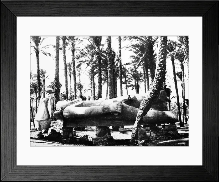 Framed Print : Statue of Ramesses II at Memphis, Egypt, Victorian period Framed Print : Statue of Ramesses II at Memphis, Egypt, Victorian period