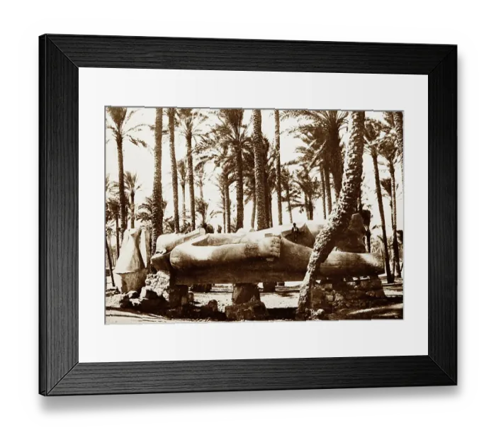 Framed Print : Statue of Ramesses II at Memphis, Egypt, Victorian period Framed Print : Statue of Ramesses II at Memphis, Egypt, Victorian period