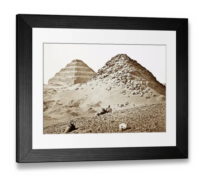 Framed Print : Stepped Pyramid of Saqqara, Egypt, Victorian period Framed Print : Stepped Pyramid of Saqqara, Egypt, Victorian period