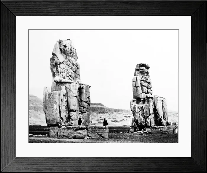 Framed Print : Colossi of Memnon, Egypt, Victorian period Framed Print : Colossi of Memnon, Egypt, Victorian period