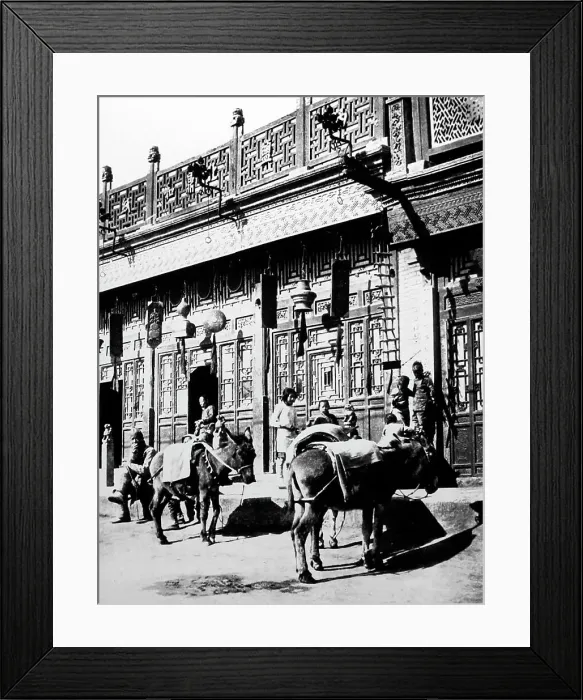 Framed Print : A shop in Beijing, early 1900s Framed Print : A shop in Beijing, early 1900s