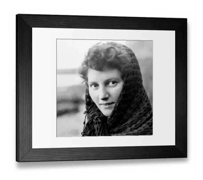 Framed Print : Portrait of a Scottish fisher girl, Victorian period