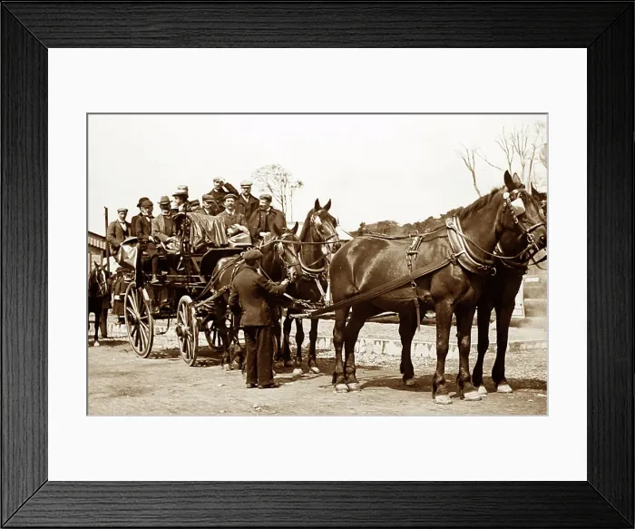 Framed Print : Coach and horses, Bantry, Ireland, Victorian period Framed Print : Coach and horses, Bantry, Ireland, Victorian period