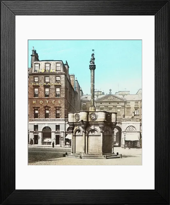 Framed Print : Market Cross, Edinburgh, Scotland, Victorian period Framed Print : Market Cross, Edinburgh, Scotland, Victorian period