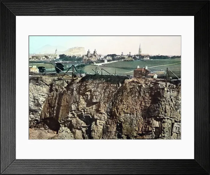 Framed Print : Craigleath Quarry and Edinburgh Castle in the distance Framed Print : Craigleath Quarry and Edinburgh Castle in the distance