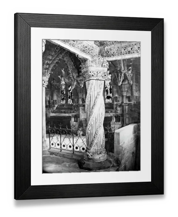 Framed Print : Apprentice Pillar, Rosslyn Chapel, Scotland Framed Print : Apprentice Pillar, Rosslyn Chapel, Scotland